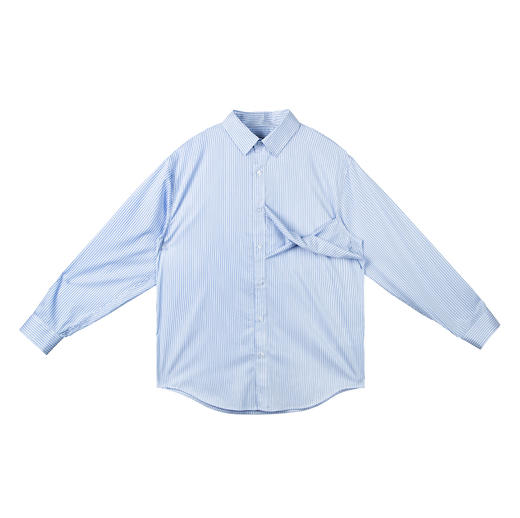 Unawares SS21 旋钮裁片镶嵌条纹衬衫 商品图4