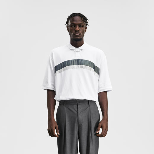 Unawares SS20 镭射蛇纹面料镶嵌短袖马球POLO衫 商品图3