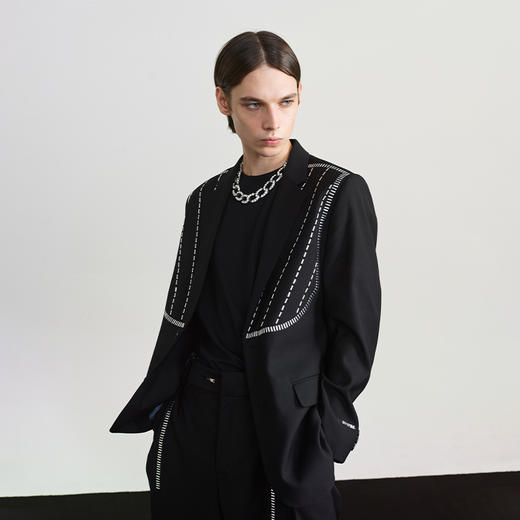 Unawares. FW20 金属片满版镶嵌单排扣休闲西装 商品图2