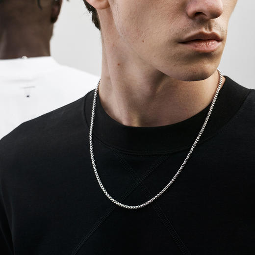 Unawares.SS20 圆弧钛钢细项链 商品图3