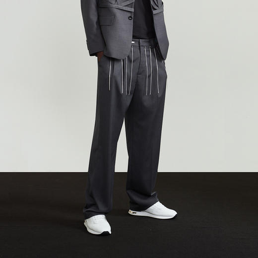 Unawares.FW20 细挂链排列垂感宽松长西裤 商品图3