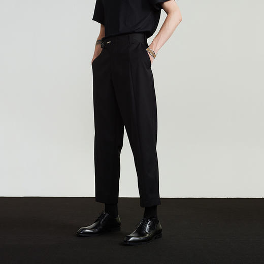 Unawares.FW20 军事扣收腰系统九分西裤 商品图0