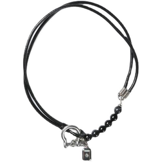 FIRSTFLOOR小众设计复古个性不锈钢冷淡锁骨扣吊坠串珠原创配饰皮 商品图2