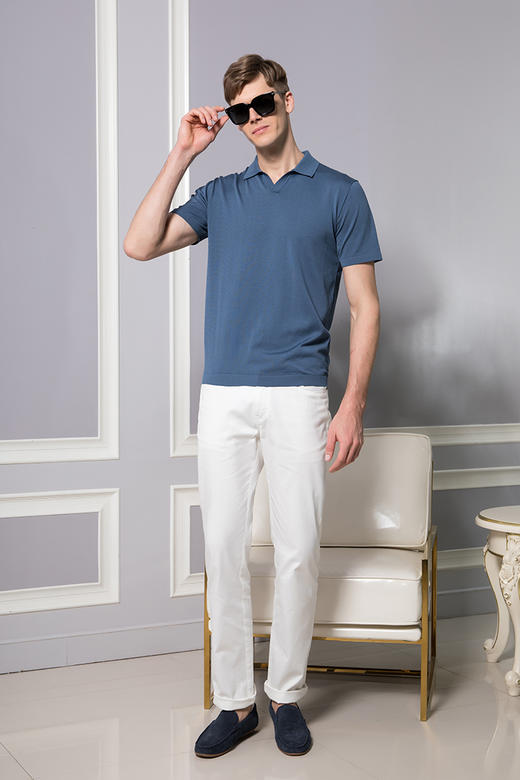 callisto凉感丝绵翻领T恤  SQTSS176C 商品图2