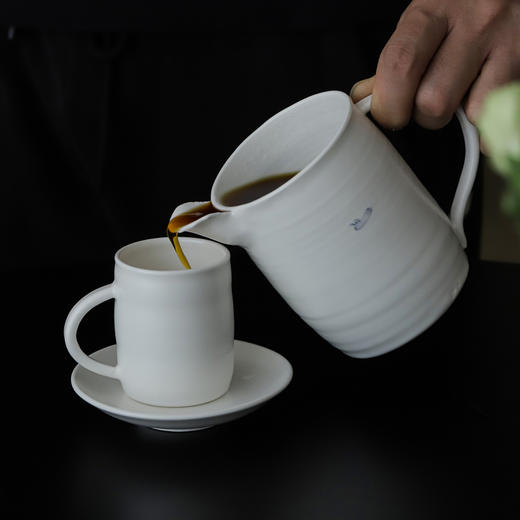 中国 花鸦 甜白釉青花 手冲器具 分享壶 咖啡杯 啤酒杯 马克杯 商品图7