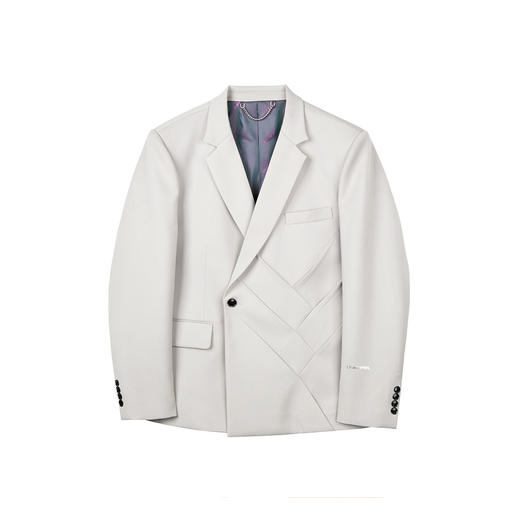 Unawares. SS21 立体压褶剪裁金属挂链双排扣西装 商品图4