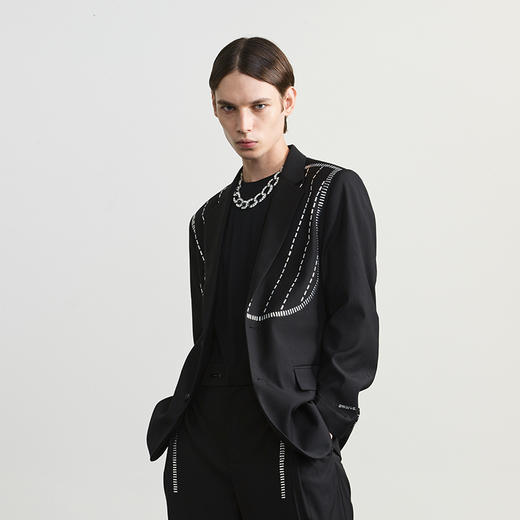 Unawares. FW20 金属片满版镶嵌单排扣休闲西装 商品图0