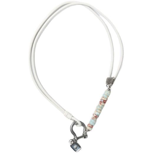 FIRSTFLOOR串珠个性冷淡锁骨choker牛皮小众设计不锈钢复古原创配 商品图2