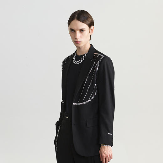 Unawares. FW20 金属片满版镶嵌单排扣休闲西装 商品图1