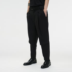 Unawares FW20 双层裤筒单褶九分西裤