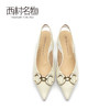 西村名物春款牛皮革优雅细跟后空凉鞋尖头细跟单鞋13981 商品缩略图3