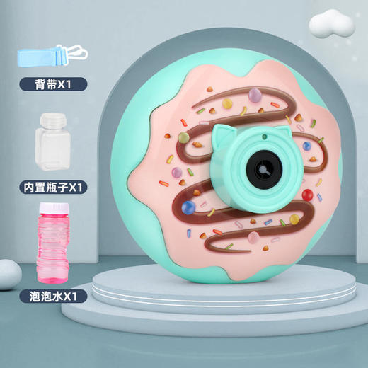 甜甜圈泡泡机全自动灯光音乐电动儿童卡通相机 商品图1