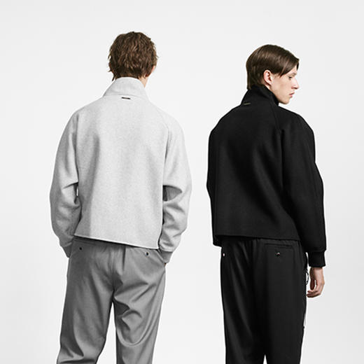 Unawares FW19 双层前幅结构双面呢短款夹克外套 商品图1