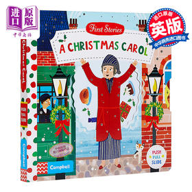 【中商原版】First Stories系列 A Christmas Carol 动手童话故事圣诞颂歌 圣诞主题低幼亲子益智游戏操作书 纸板书 英文原版 3-6