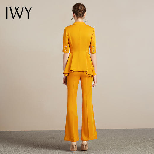 IWY/黄色西装职业装女英伦风高管时尚潮流显白主持人时装款212017C1P3+YD 商品图3