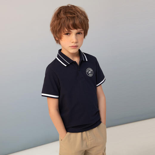 【纯棉男童Polo衫】21夏新品男童纯棉POLO衫短袖薄款上衣 商品图2