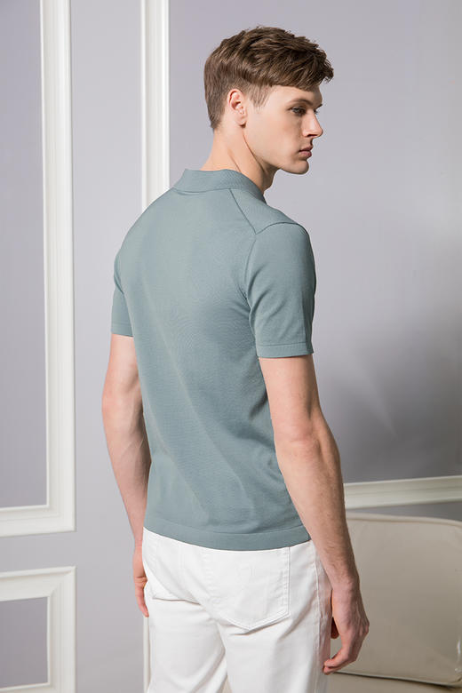 callisto凉感丝绵翻领T恤  SQTSS176C 商品图3