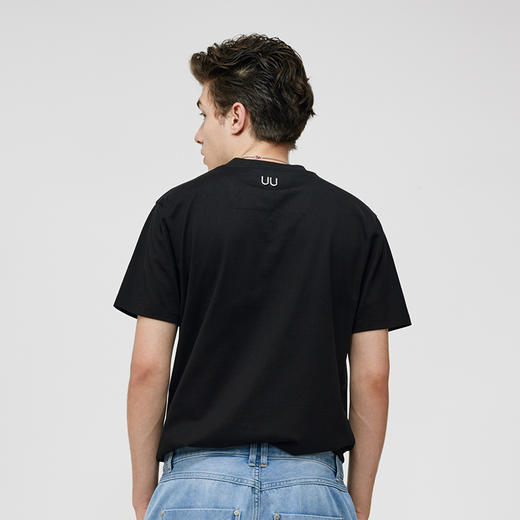 Unawares SS21 镜面对称金属热转印LOGOT恤 商品图1