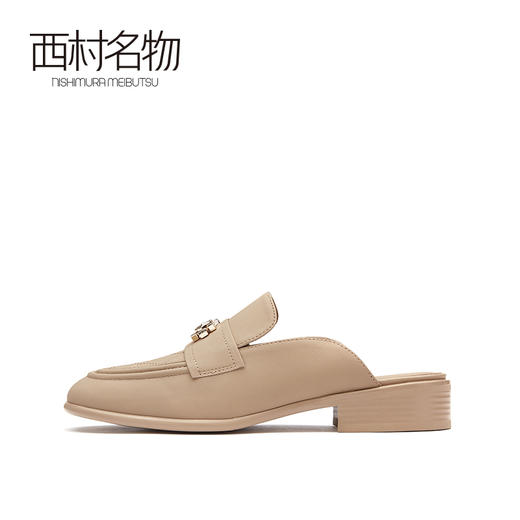 西村名物2021春季新款外穿穆勒通勤凉鞋网红凉拖鞋女平底鞋X21AH13951 商品图1