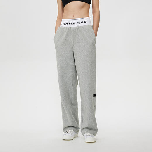 Unawares SS21 提花LOGO松紧腰拳击运动长裤 商品图2
