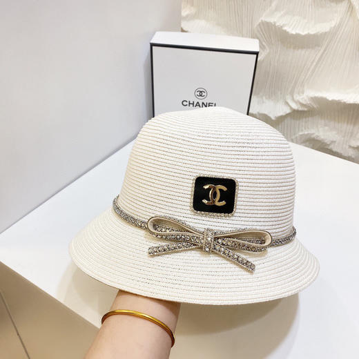 【CHANEL香奈儿】2021新款水钻蝴蝶结草帽 商品图6