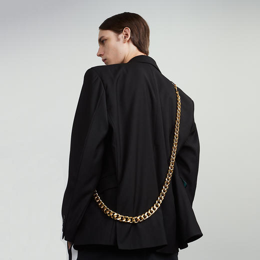 【蔡徐坤同款】Unawares.FW20 镀金挂链双排扣宽松廓形休闲西装 商品图3