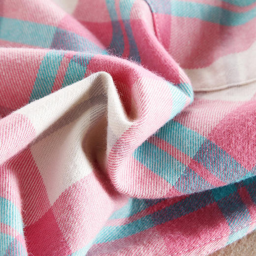 上海旗袍厂CD-B303038春季新品女装纯棉磨毛中长款格子衬衫女长袖衬衣大码外套 商品图3