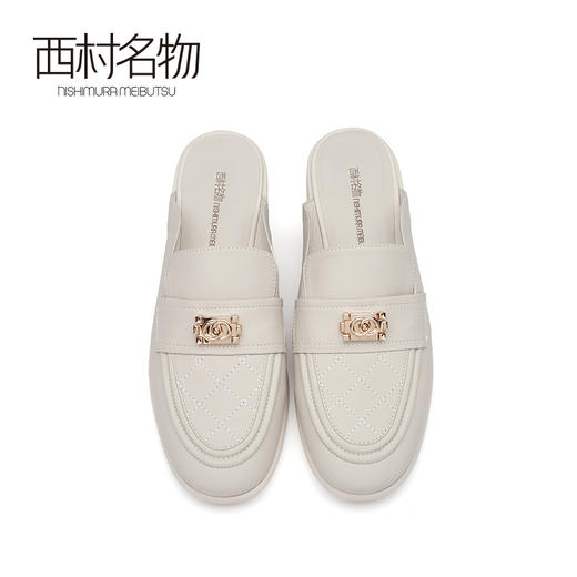 西村名物2021春季新款外穿穆勒通勤凉鞋网红凉拖鞋女平底鞋X21AH13951 商品图2