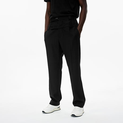Unawares.SS21 双层腰标准长西裤 商品图2