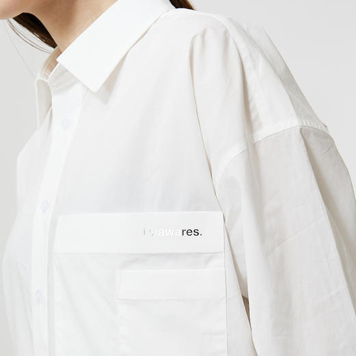 Unawares SS21 双层贴袋热转印LOGO宽松版型衬衫 商品图3