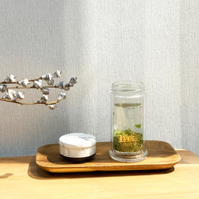 玲珑王双层玻璃茶水分离便携杯 含过滤网（瓶盖颜色随机发）
