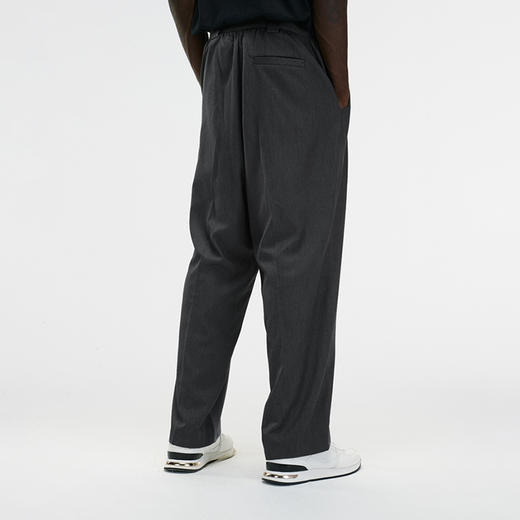 Unawares FW20 多重面料弧线拼接三褶宽松长西裤 商品图3