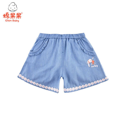 棉果果夏季女童阔腿短裤M222203421314 商品图0