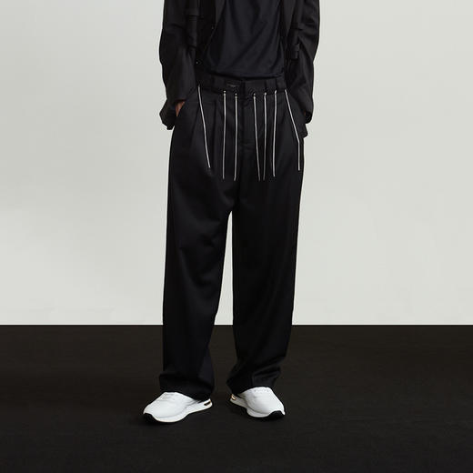 Unawares.FW20 细挂链排列垂感宽松长西裤 商品图1
