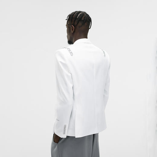 【陆柯燃同款】Unawares FW20 捷克粗钻链肩位镶嵌单排扣西装 商品图1