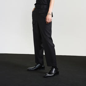 Unawares.FW20 不规则多口袋军事扣腰九分西裤