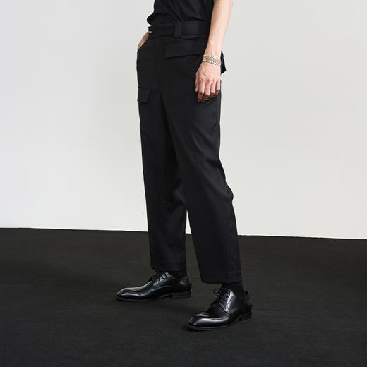 Unawares.FW20 不规则多口袋军事扣腰九分西裤 商品图0