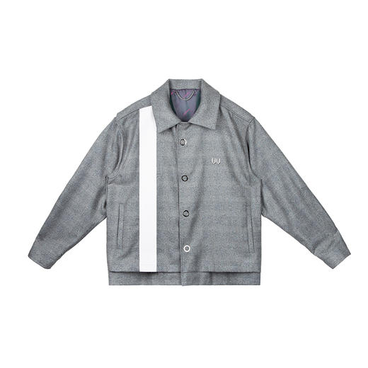 Unawares SS21 多层裁片PU皮拼接方领夹克2.0 商品图4