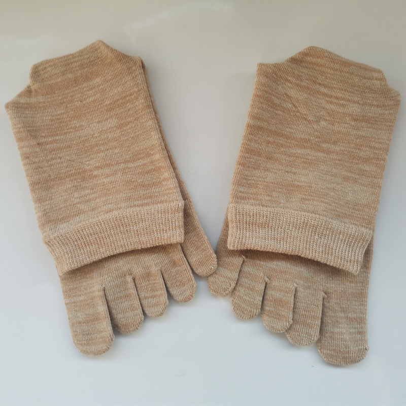 天然彩棉五指袜（2双）o小亘袜