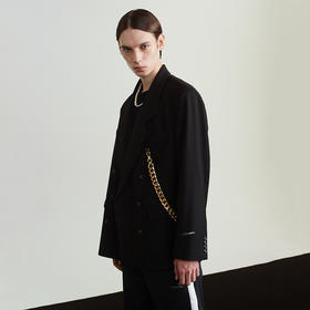 【蔡徐坤同款】Unawares.FW20 镀金挂链双排扣宽松廓形休闲西装