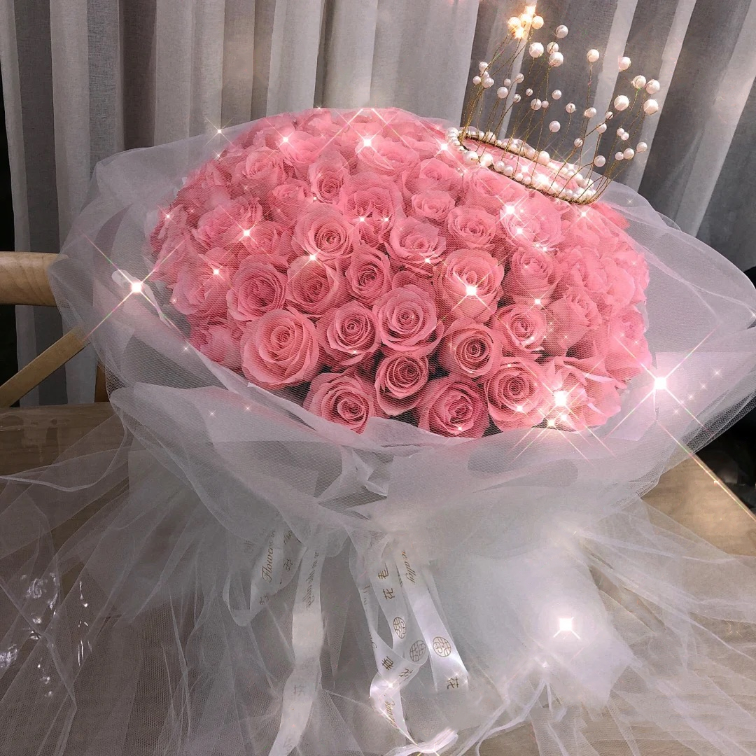 繁花如梦----99朵彩色玫瑰花束五选一