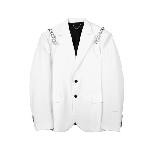 【陆柯燃同款】Unawares FW20 捷克粗钻链肩位镶嵌单排扣西装 商品图4