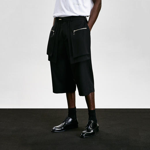 Unawares. SS20 武士裁片口袋八分裤 商品图0