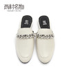 西村名物2021春季新款时尚马衔扣后空凉鞋穆勒鞋百搭女通勤T21AH14091 商品缩略图2