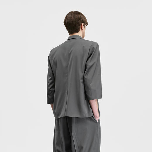 Unawares. SS20 金属字体单排扣八分袖休闲西装 商品图3
