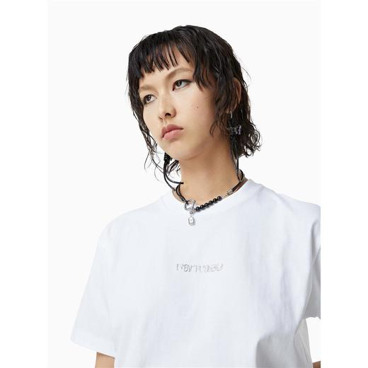 FIRSTFLOOR小LOGO纯色基础T恤宽松街头中性短袖原创未来感印花 商品图1