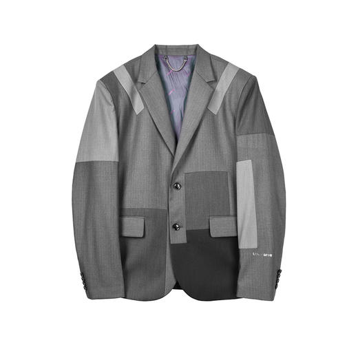 Unawares FW20 多重面料拼接单排扣西装 商品图4