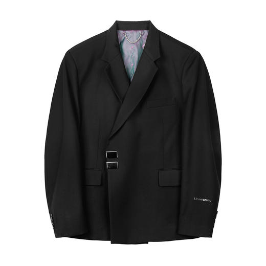 Unawares.SS21 定制调节扣背部镂空双排扣西装 商品图4