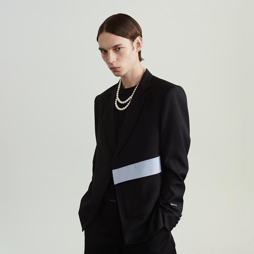 Unawares.FW20 开叉剪裁磁吸式单排扣休闲西装 商品图1