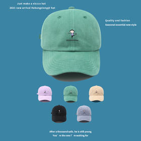 新款瑜珈棒球帽女时尚刺绣帽子韩版情侣防晒遮阳软顶春夏百搭七夕情人节